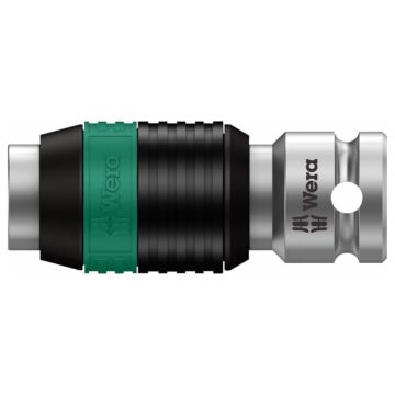 Wera Zyklop Bit Adapter 1/4″ Square to 1/4" Hex with Quick-release Chuck (Length 1-1/2" (37mm))