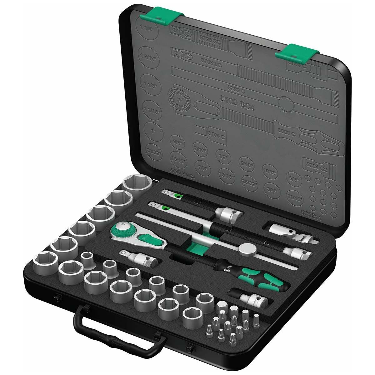 Wera Zyklop SAE Speed Ratchet Set - 1/2" Drive (38-Piece Set)