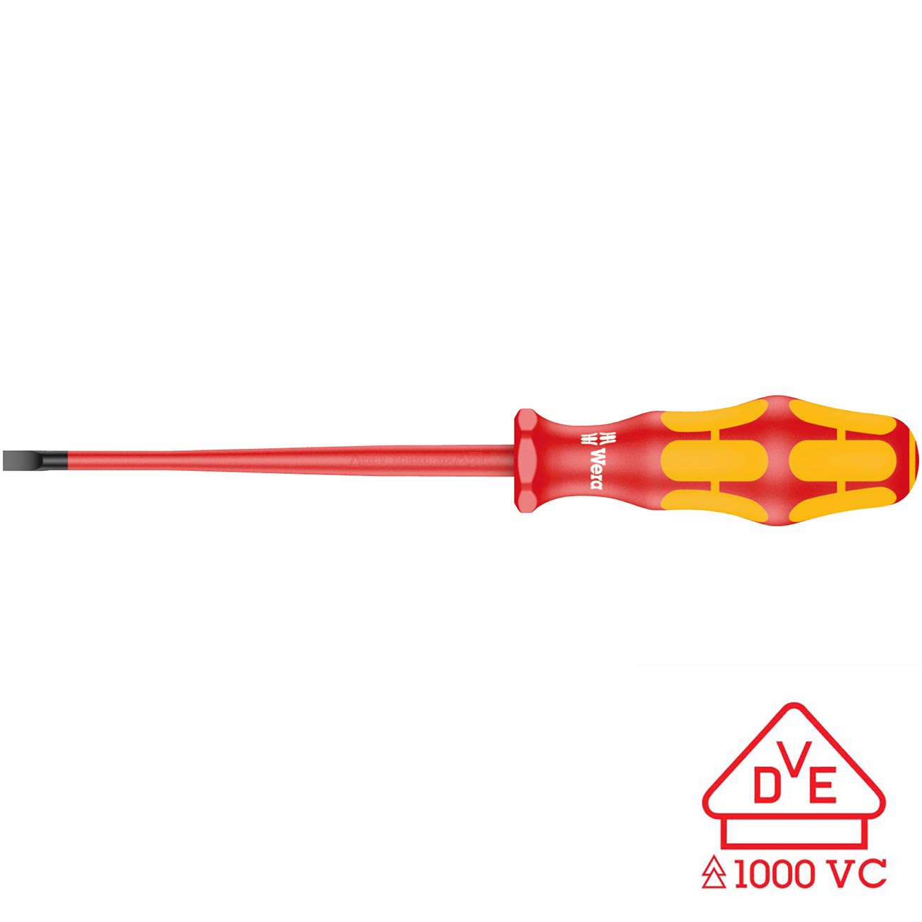 Wera VDE Insulated Screwdriver: Slotted 0.8 x 100mm