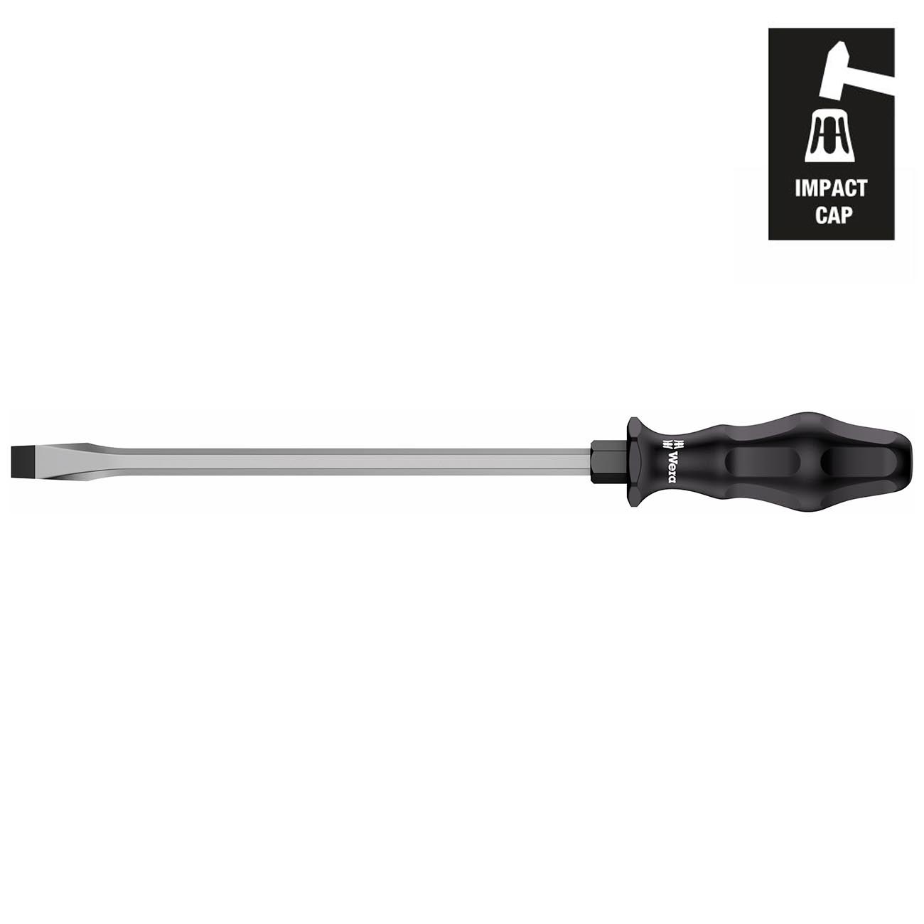 Wera Kraftform Chiseldriver Screwdriver: Slotted 2.5mm Head x 10" Length