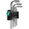 Wera Metric Hex-Plus L-key set Chrome-Plated (9 Piece Set)