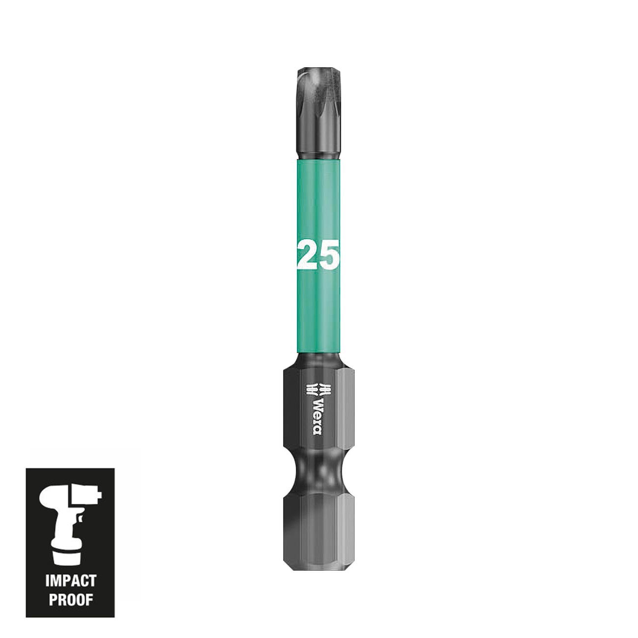 Wera Impaktor Torx TX# 25 x 50 mm Bit - 1/4″ Drive