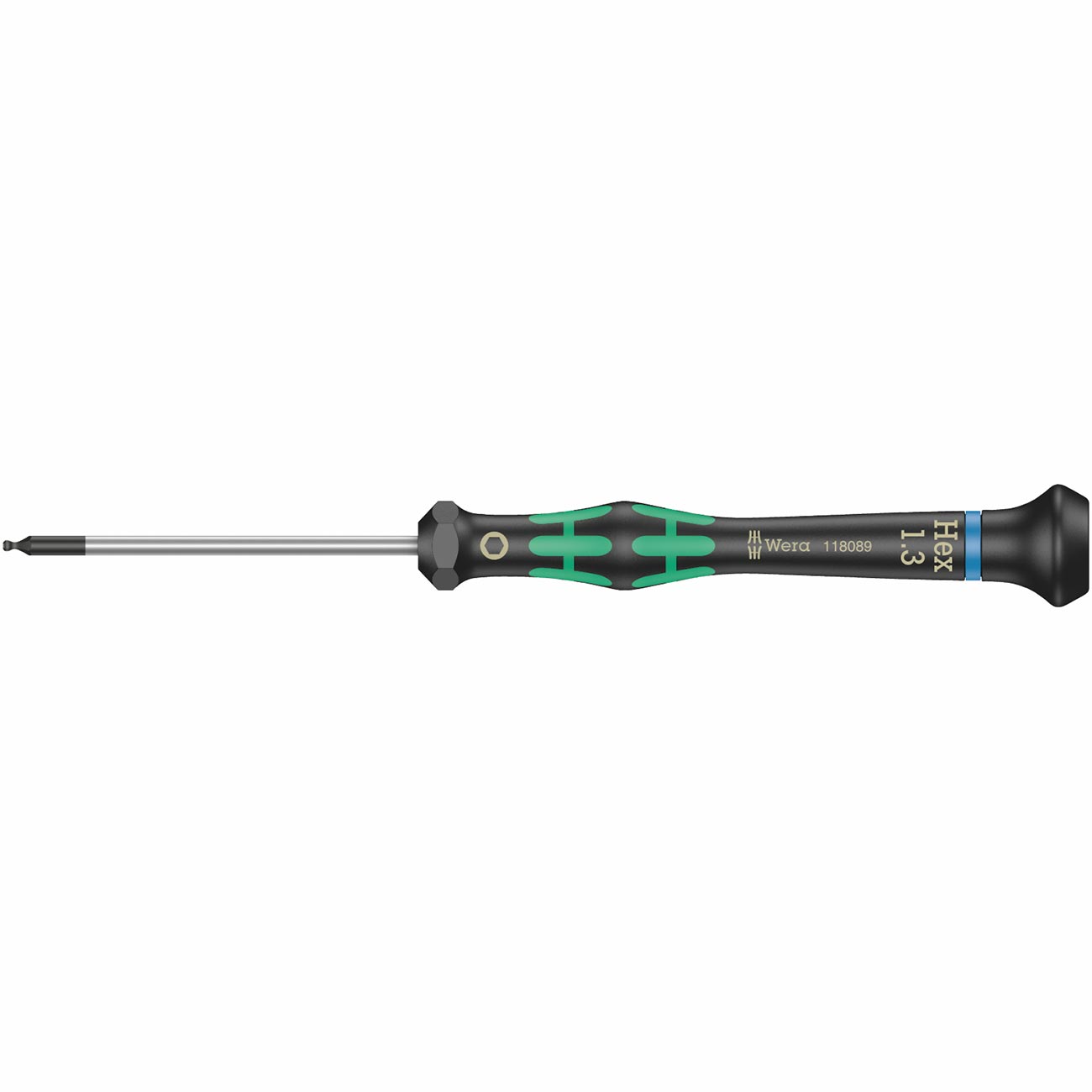 Wera Precision Metric Hex Screwdriver – 1.3mm x 60mm (with Ball End)
