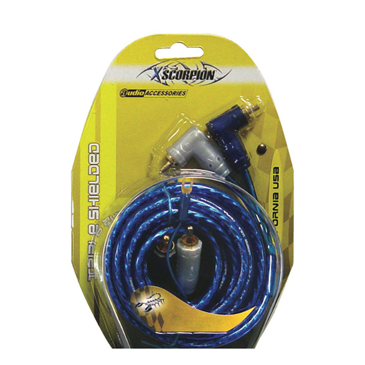 XScorpion 1.5-Foot Right Angle Triple Shielded RCA Cable with Remote Wire