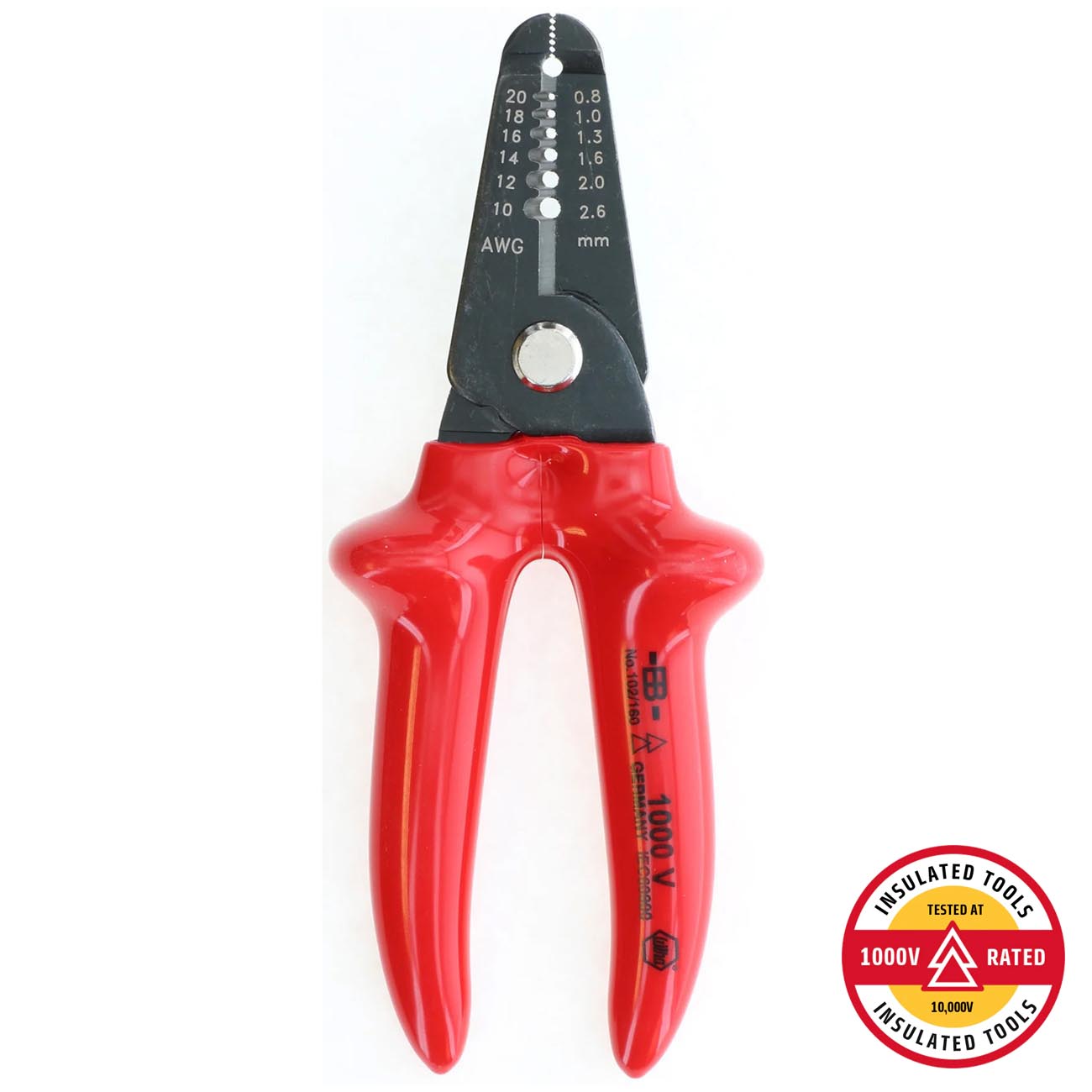 Wiha 10-20 AWG 6.3" Insulated Wire Strippers/Cutters