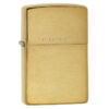 Zippo Windproof Lighter Brushed Brass w/ Solid Brass Engraved
