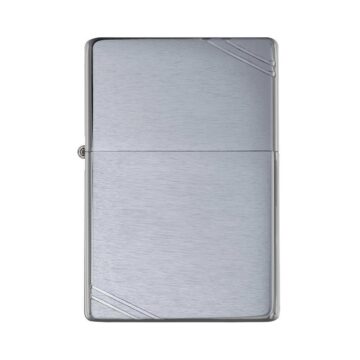 Zippo Windproof Lighter Brushed Chrome Vintage with Slashes