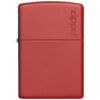 Zippo Windproof Lighter Red Matte w/Zippo Logo