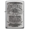 Zippo Windproof Lighter Jim Beam Pewter Emblem High Polish Chrome