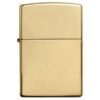 Zippo Windproof Lighter High Polish Brass w/o Solid Brass EngravedHigh Polish Brass