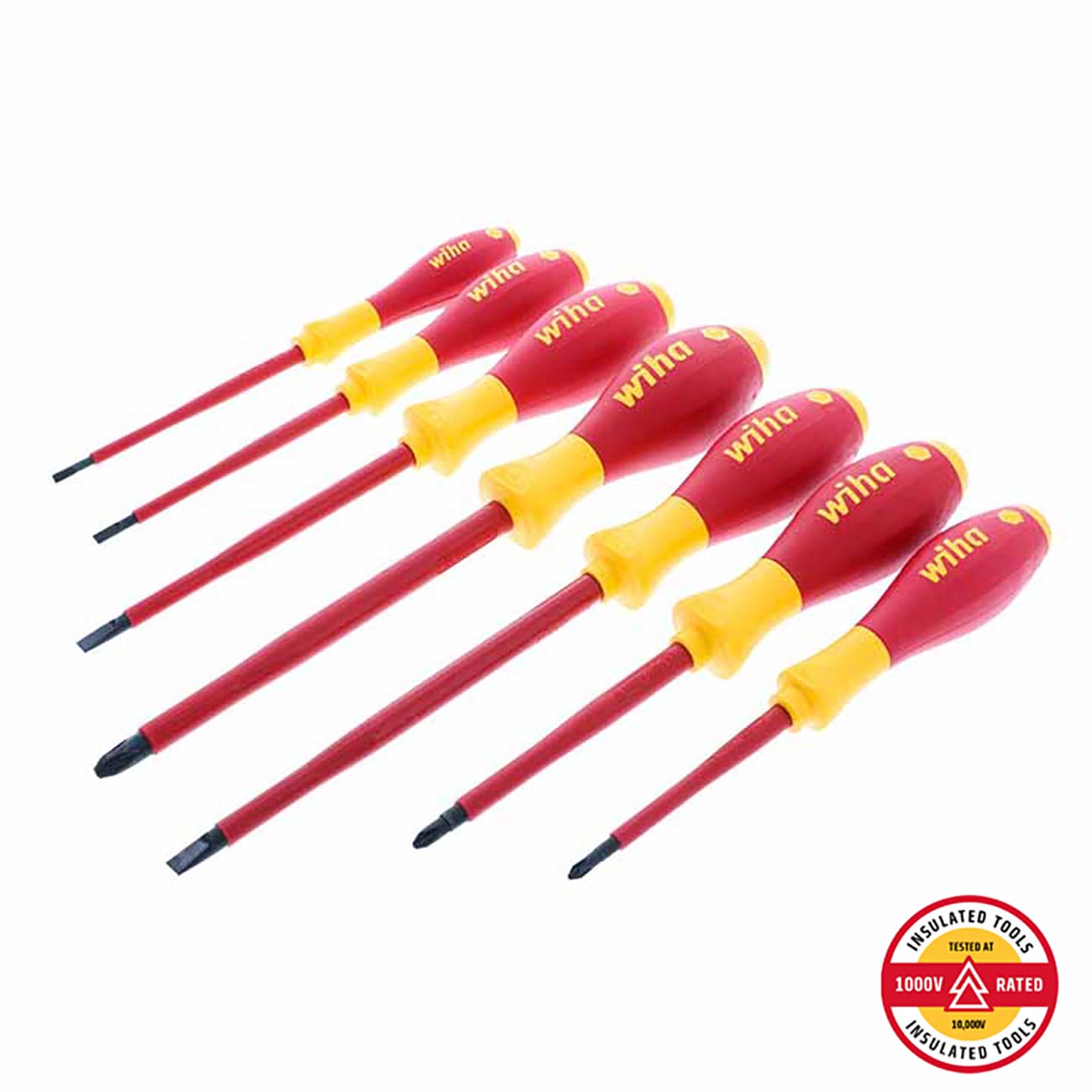 Wiha Insulated SoftFinish Slotted/Phillips Screwdriver Set (7 Piece Set)