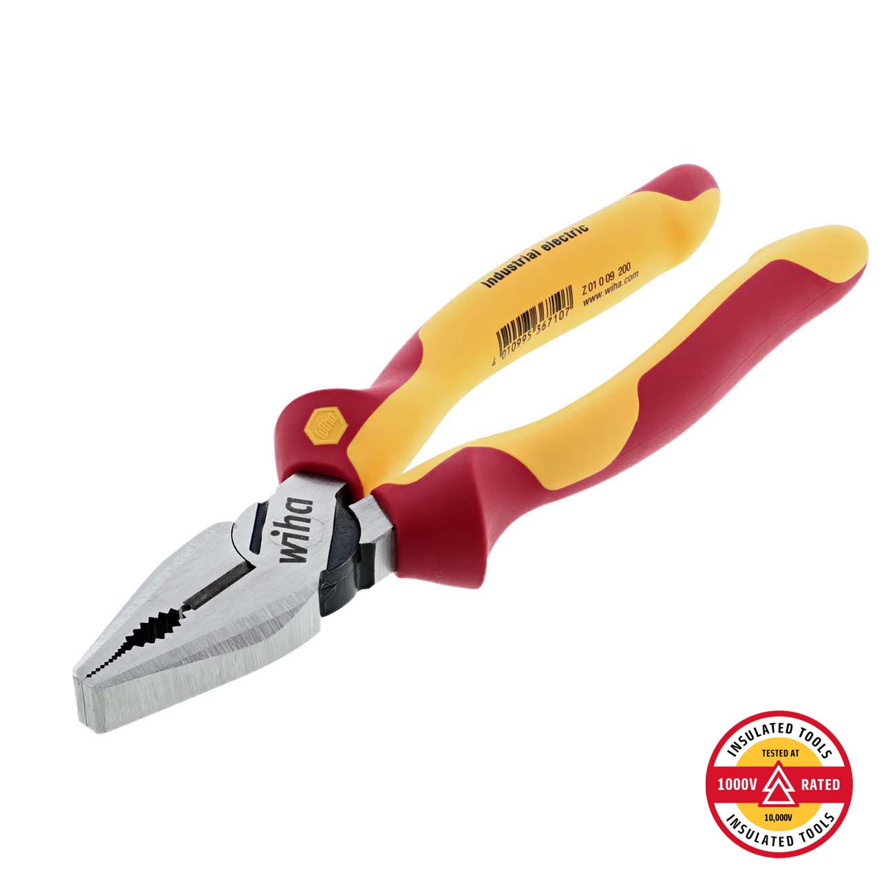 Wiha Insulated Industrial Combination Pliers - 8" Overall Length