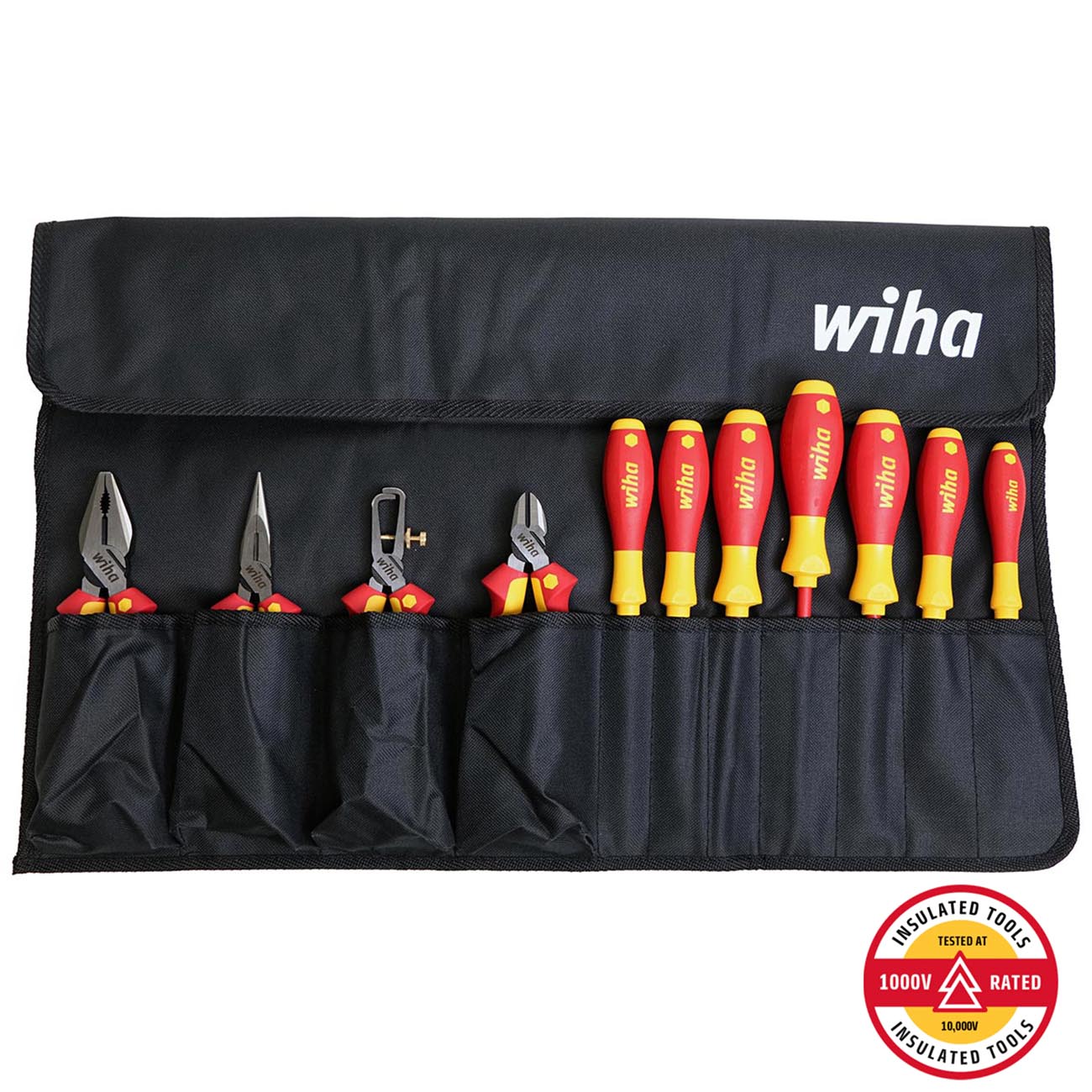 Wiha Insulated Industrial Pliers and Screwdriver Set - 11 Piece Set