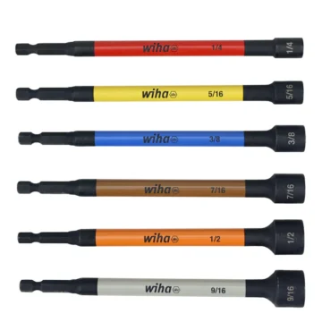 Wiha SAE Color Coded Magnetic Nut Setter Set (6 Piece Set)