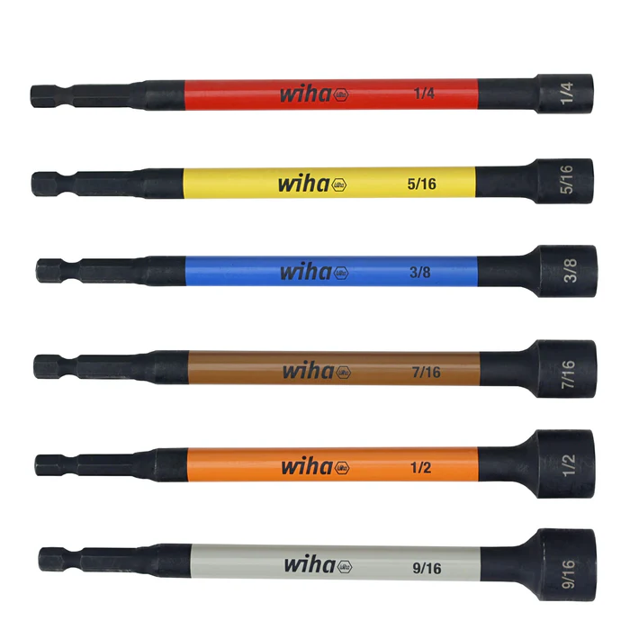 Wiha SAE Color Coded Magnetic Nut Setter Set (6 Piece Set)