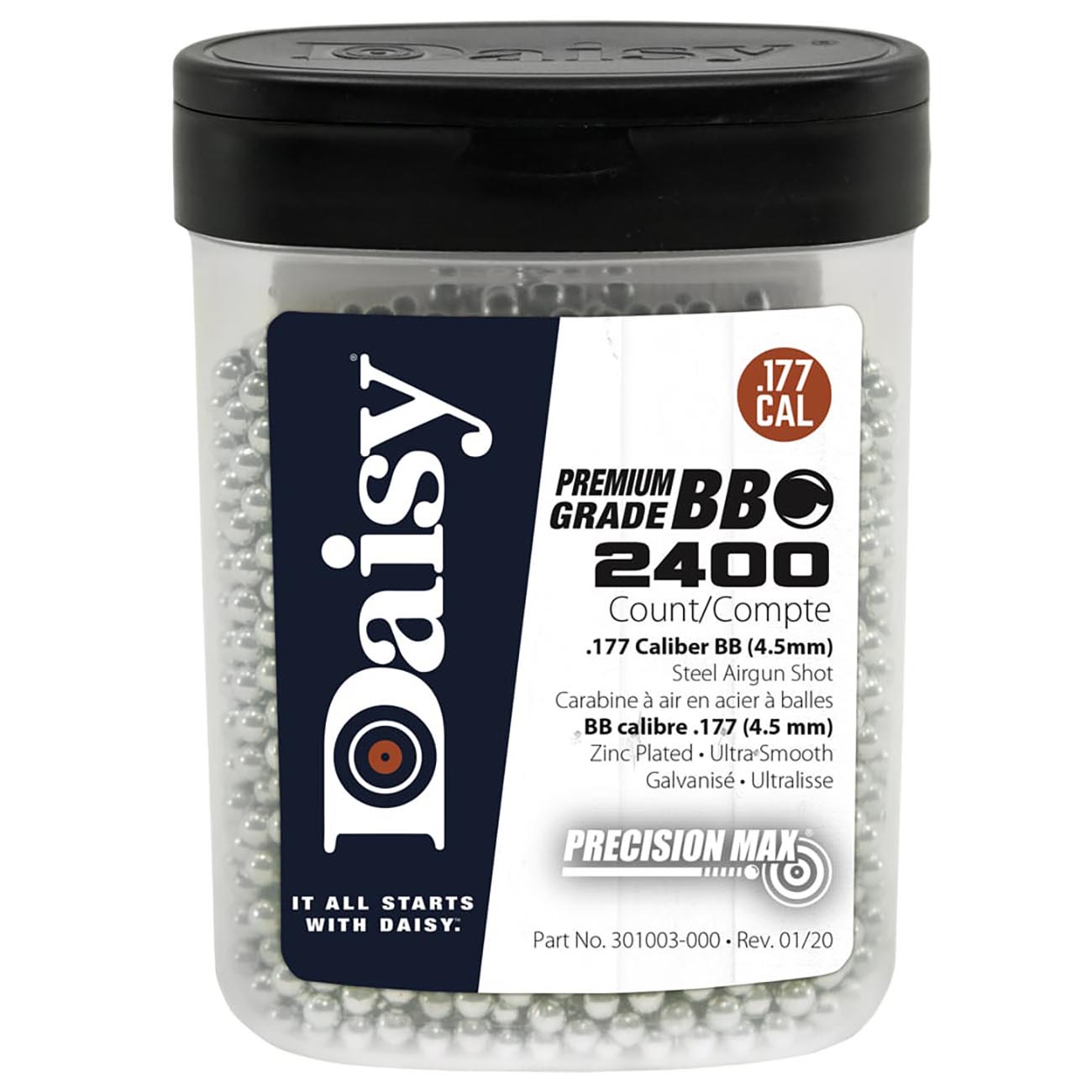 Daisy Outdoor Products 2400 ct BB Bottle Silver 4.5 mm