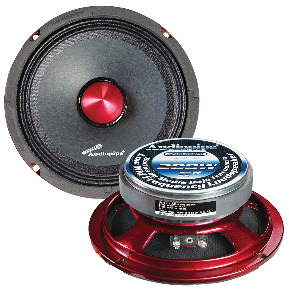 Audiopipe Low Mid Frequency Loudspeaker 6" 200W Max Each