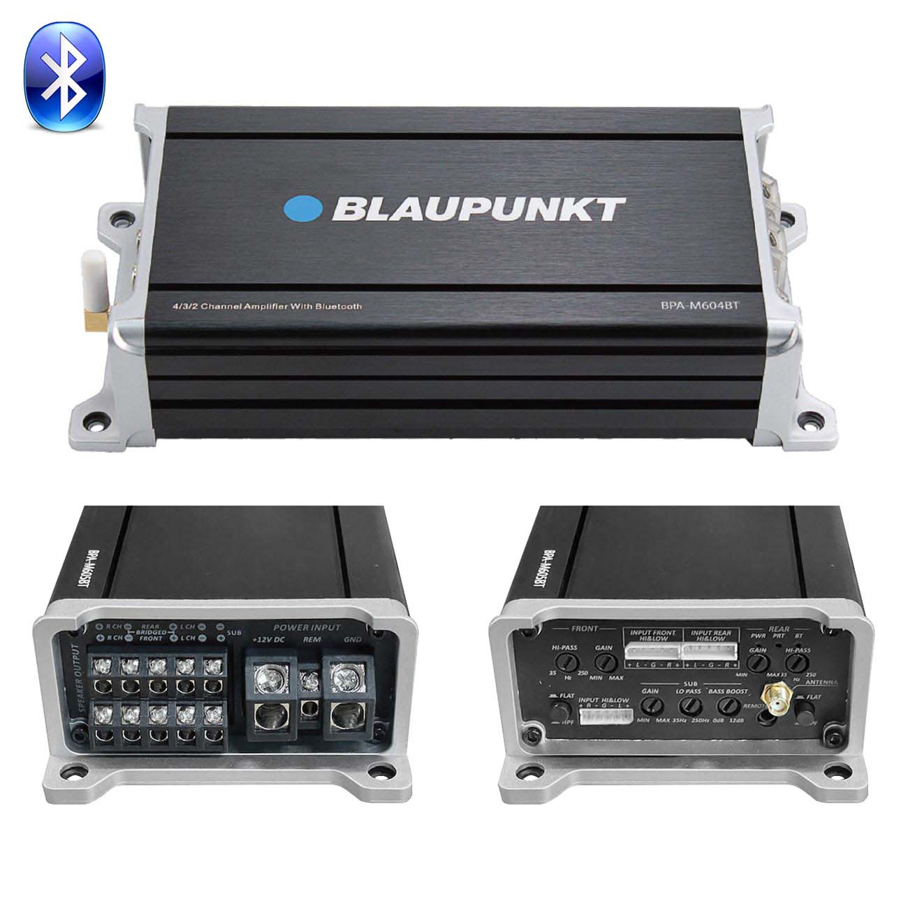 Blaupunkt 5 Channel Compact Amplifier with Built-In 5.0 Lossless Bluetooth 1400W RMS/2400W Max
