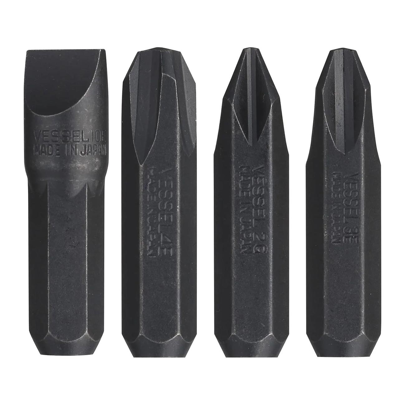Vessel INSERT BIT 5/16" Hex Drive Set for Manual Impact Driver (4-Piece)