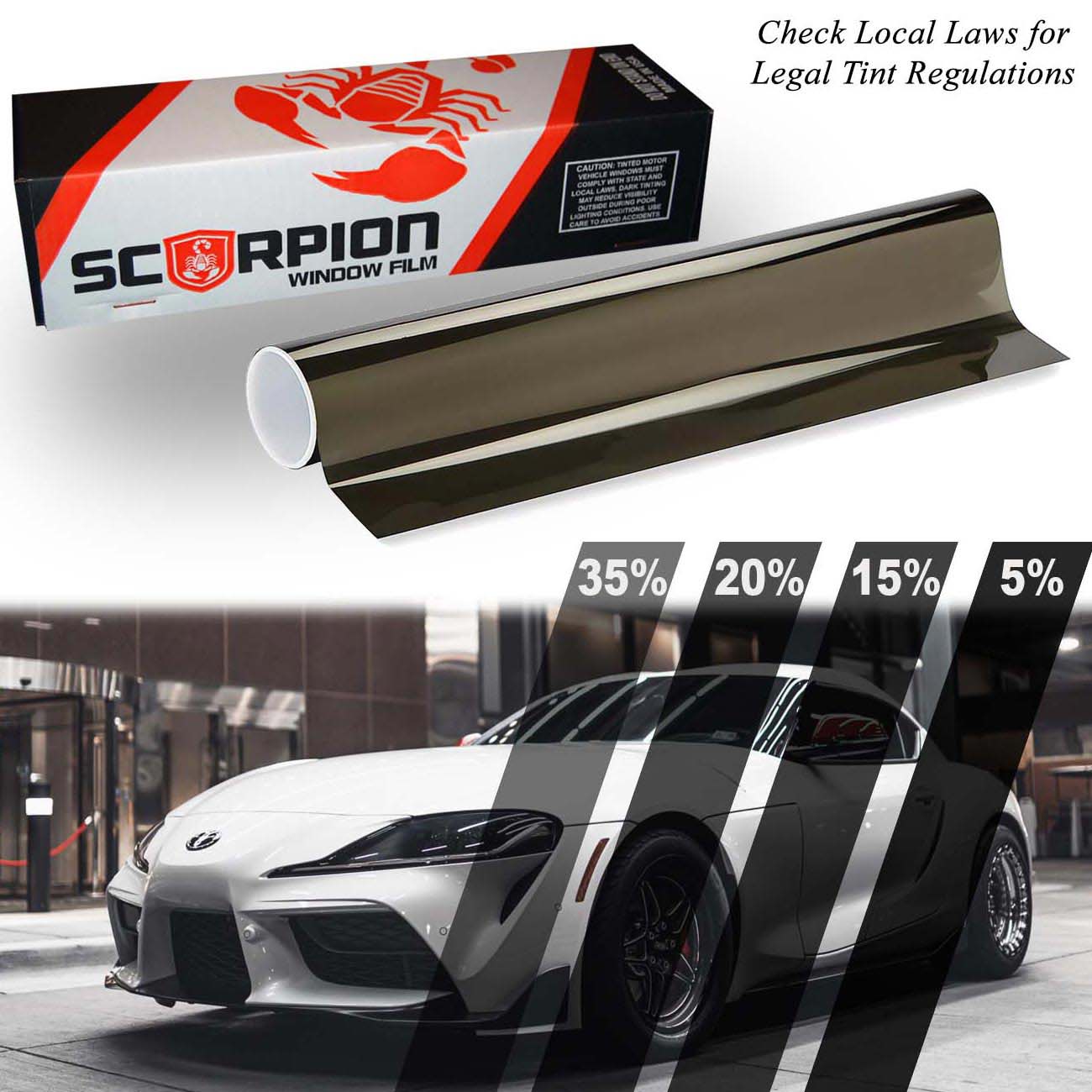 Scorpion Window Tint Carbon Plus Series 2-Ply 15% 24″ x 100′ Roll