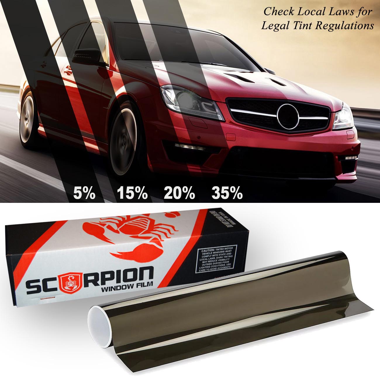 Scorpion Window Tint Carbon Series Dual-Ply 15% 24″ x 100′ roll