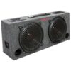 WOOFER BOX DUAL 10" XXX 2-WAY LOADED ANGLE STYLE; 300WATTS