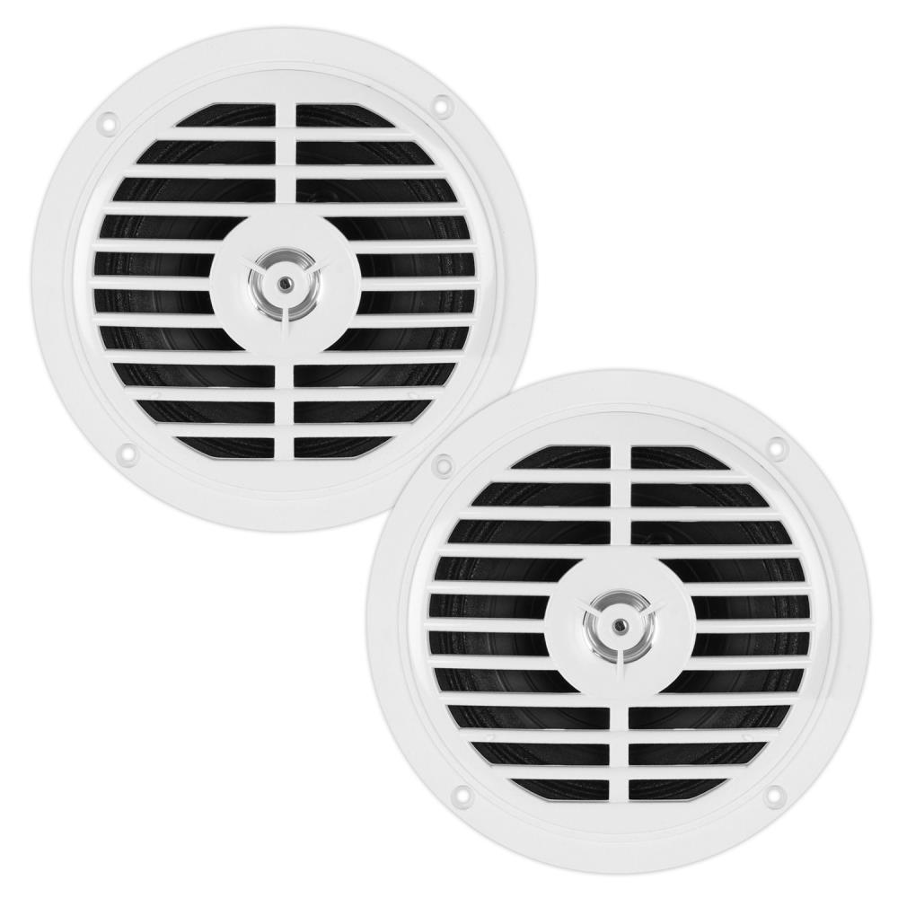 Pyle Marine 5.25” Dual Cone Speakers (White)