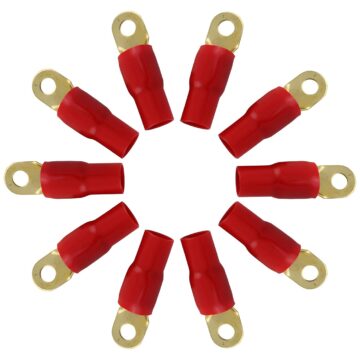 XScorpion Ring Terminal 1/0ga. - Red (10 pack)