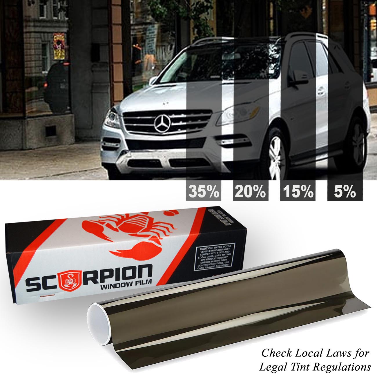 Scorpion Window Tint Shield Series (Nano-Ceramic) 2-Ply 5% 36″ x 100′ Roll