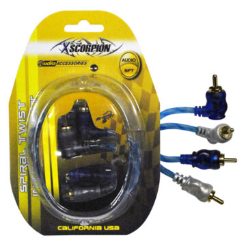 XScorpion 6-Foot Right Angle Triple Shielded RCA Cable - Expert Link Series