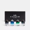 COACH 4 * 4.5 ML MINI SET FOR MEN: COACH NEW YORK EAU DE TOILETTE + COACH BLUE EAU DE TOILETTE + COACH GREEN EAU DE TOILETTE + COACH FOR MEN EAU DE PARFUM