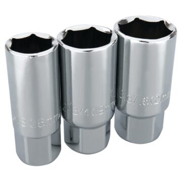 Performance Tool 3/8" Drive 6-Point Spark Plug Socket Set (3-Piece Set)