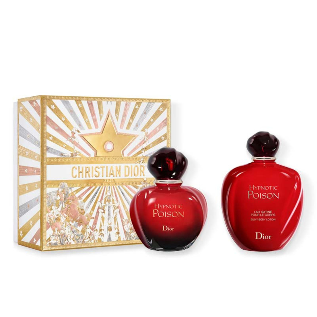 DIOR HYPNOTIC POISON 2 PCS SET FOR WOMEN: 1.7 EAU DE TOILETTE SPRAY + 2.5 BODY LOTION