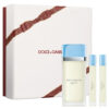 DOLCE & GABBANA LIGHT BLUE 3 PCS SET FOR WOMEN: 3.3 EAU DE TOILETTE SPRAY + 2 * 0.33 EAU DE TOILETTE SPRAY