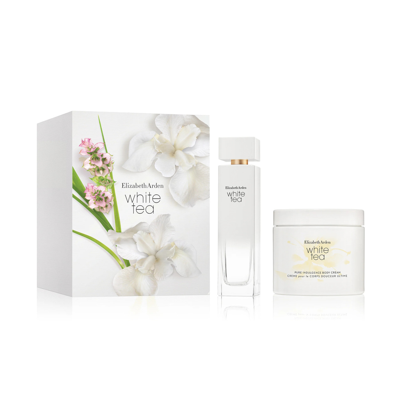 WHITE TEA 2 PCS SET FOR WOMEN: 3.3 EAU DE TOILETTE SPRAY + 13.5 PURE INDULGENCE BODY CREAM