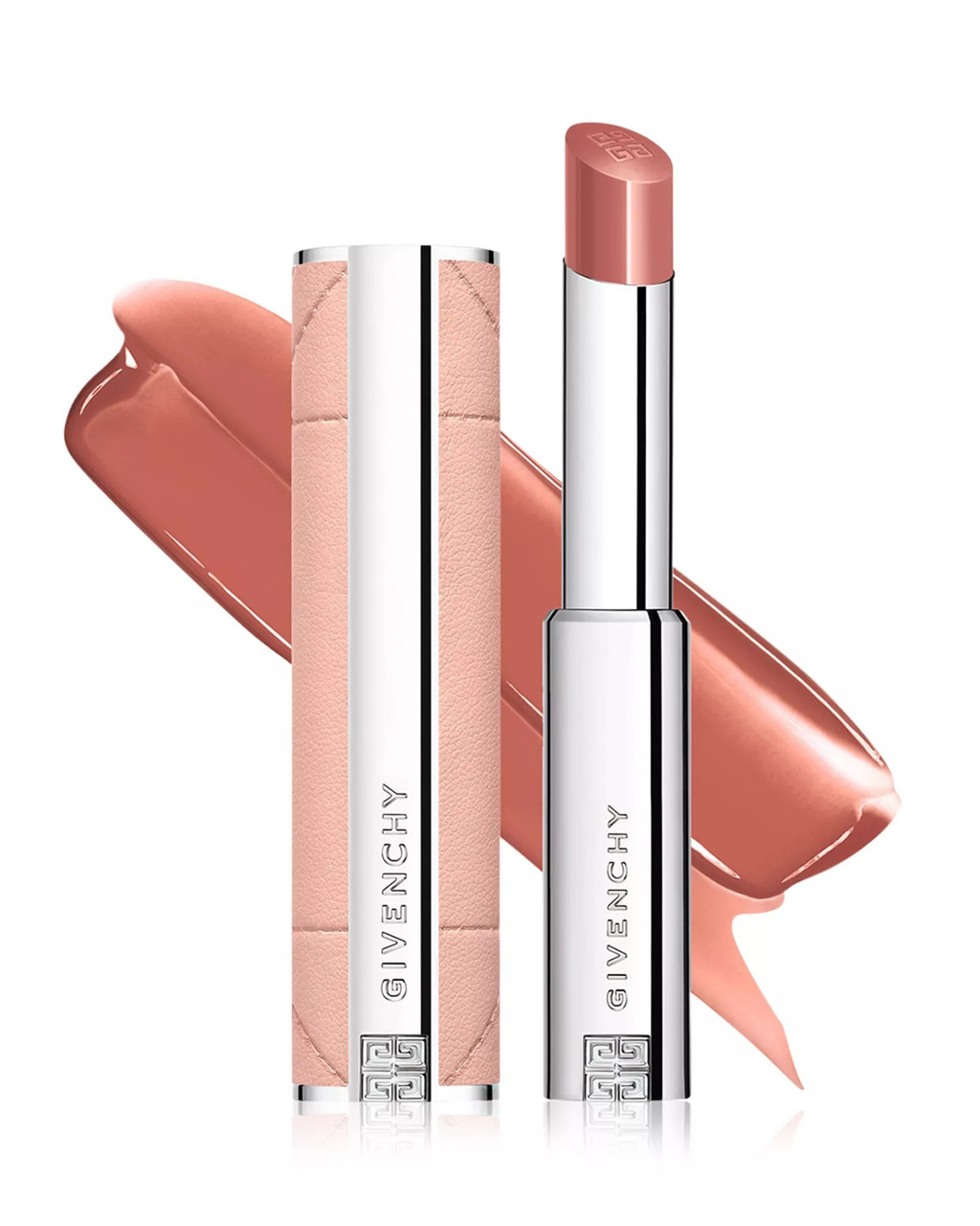 GIVENCHY ROSE PERFECTO SHINE 0.11 SERUM LIPSTICK #110 MILKY NUDE