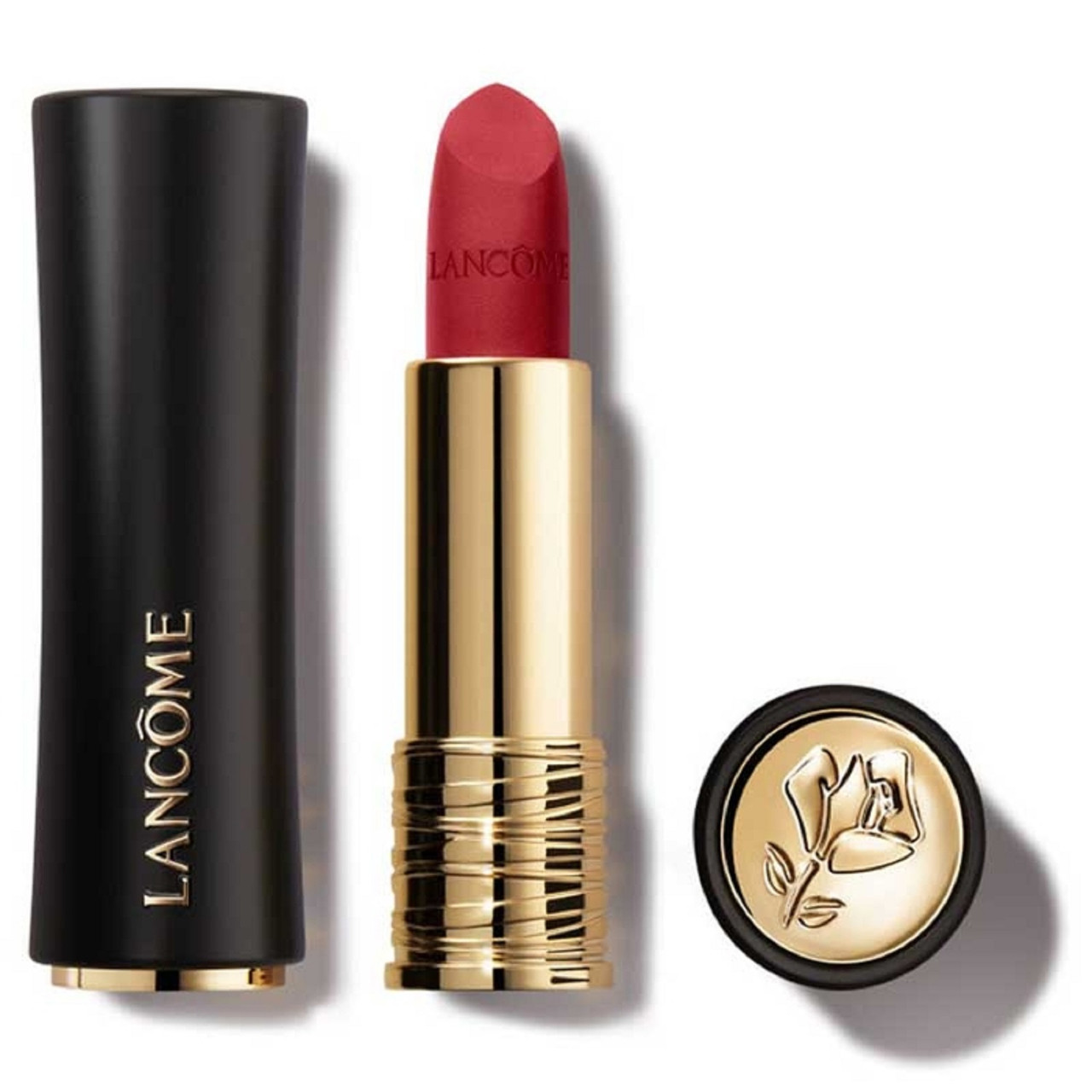LANCOME L'ABSOLU ROUGE HYDRATING SHAPING 0.11 LIPSTCIK #158 RED IS DRAMA
