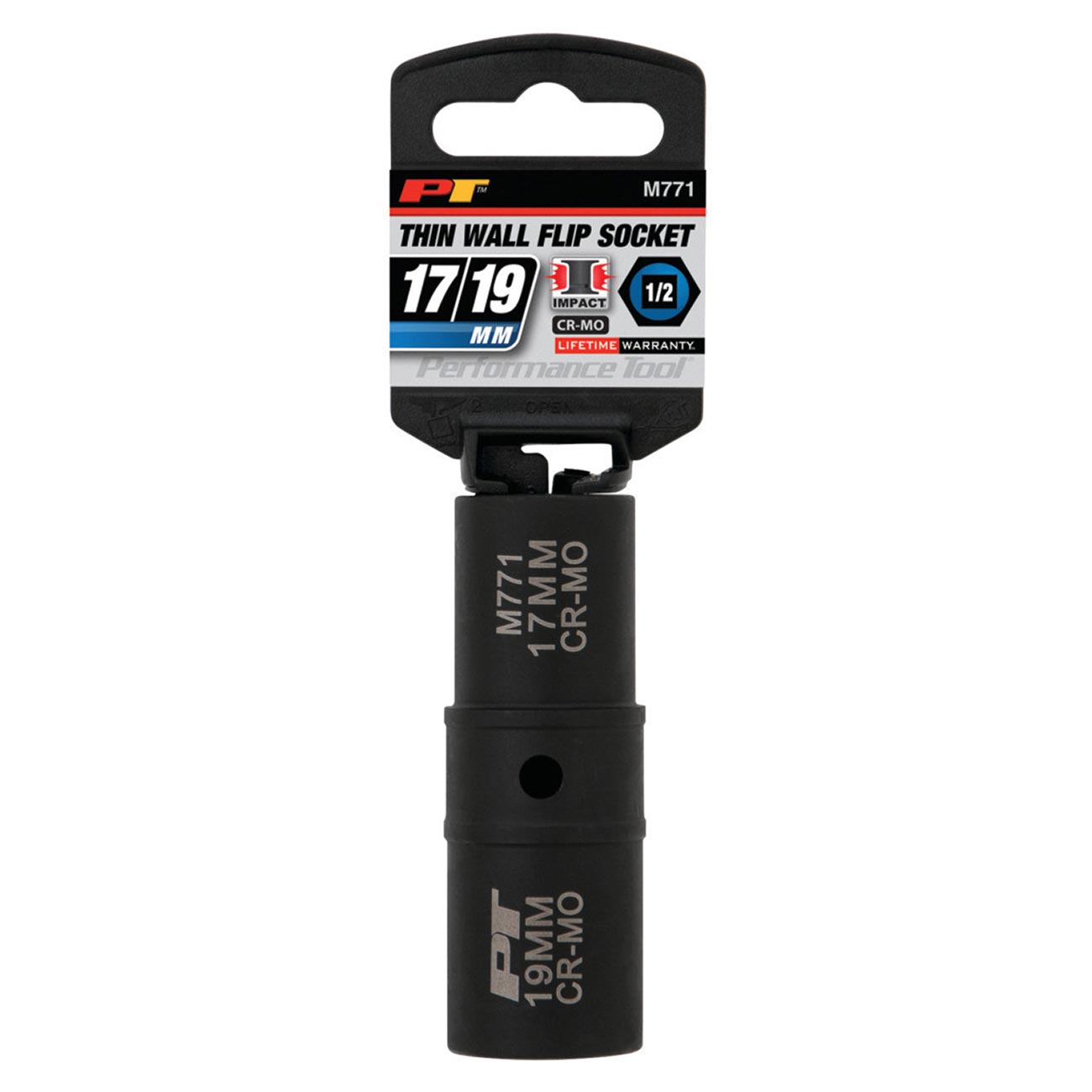 Performance Tool 1/2" Drive 17/19mm Flip Impact Socket - Image 2