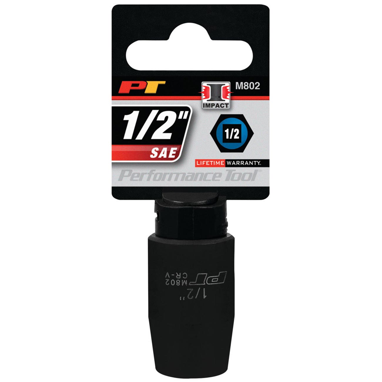 Performance Tool 1/2" Drive 1/2" 6-Point Impact Socket - Image 2