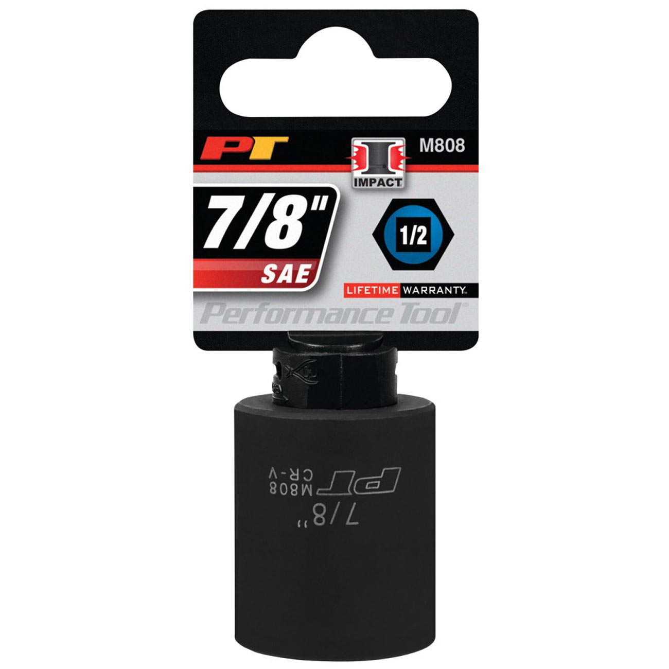 Performance Tool 1/2-Inch Drive 7/8-Inch Impact Socket - Image 2