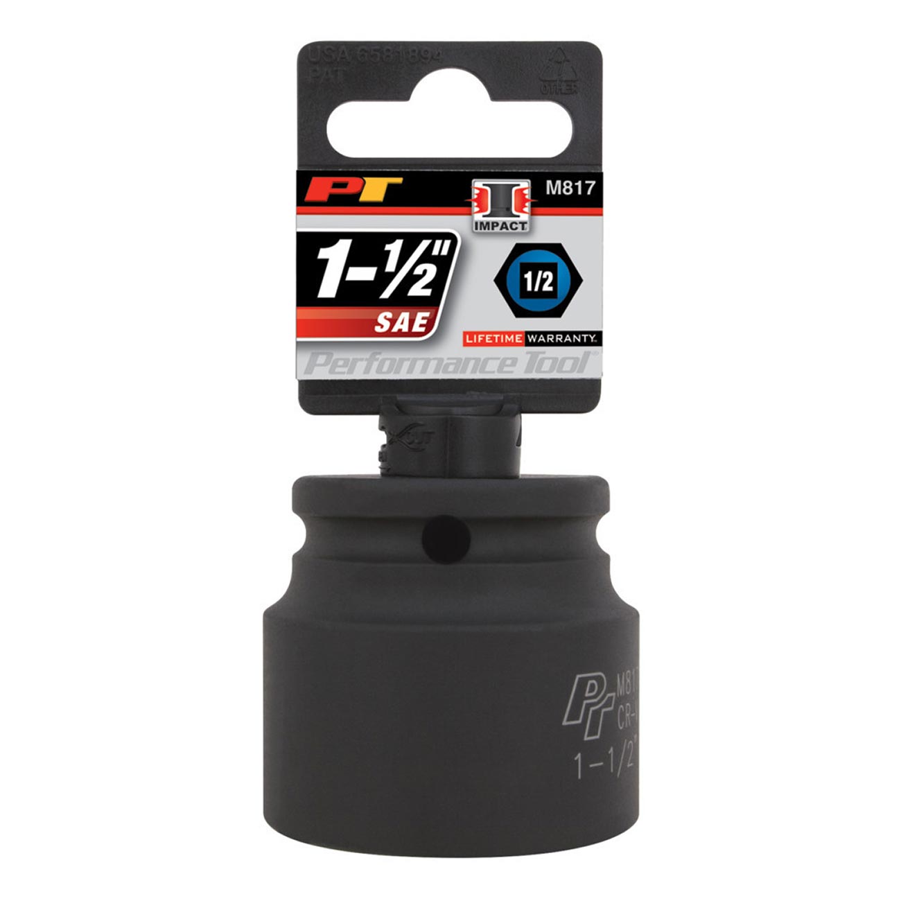 Performance Tool 1/2″ Drive 1-1/2" 6-Point Impact Socket - Image 2
