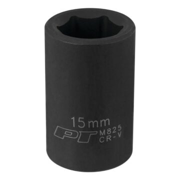 Performance Tool 1/2″ Drive 15mm 6-Point Impact Socket