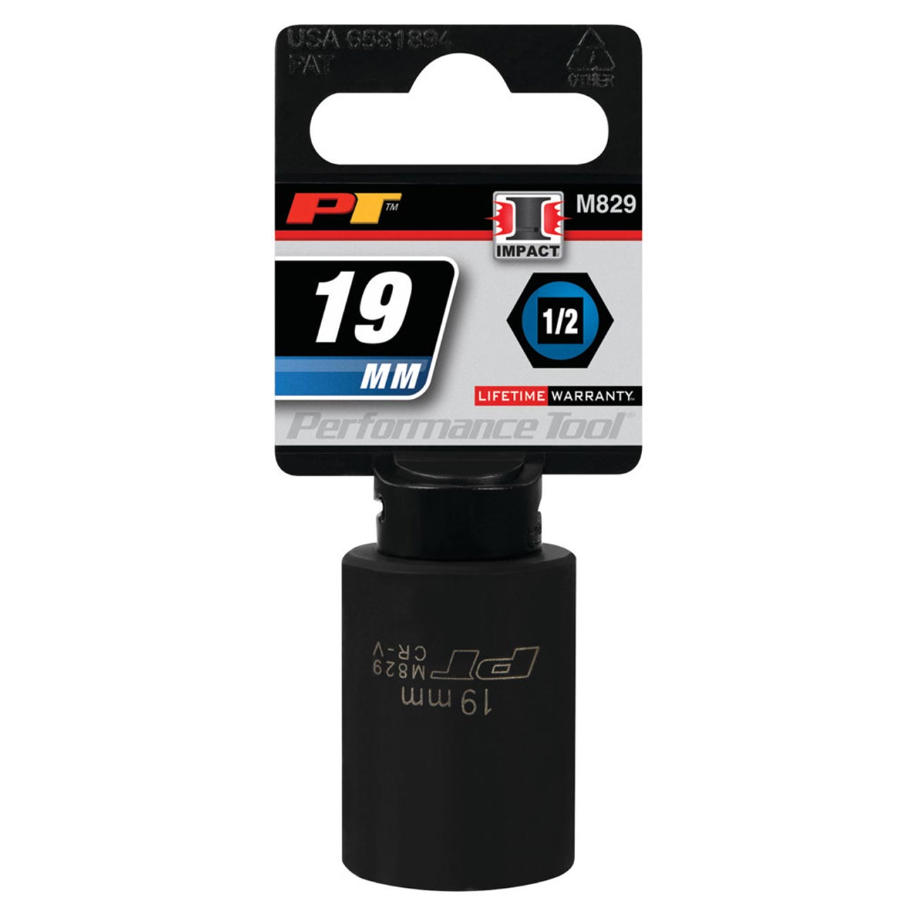 Performance Tool 1/2″ Drive 19mm 6-Point Impact Socket - Image 2