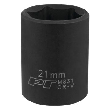 Performance Tool 1/2″ Drive 21mm 6-Point Impact Socket