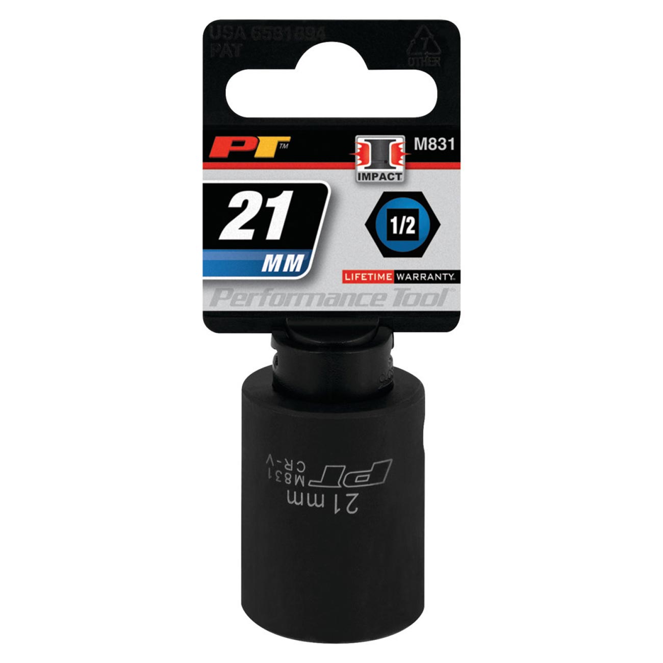 Performance Tool 1/2″ Drive 21mm 6-Point Impact Socket - Image 2