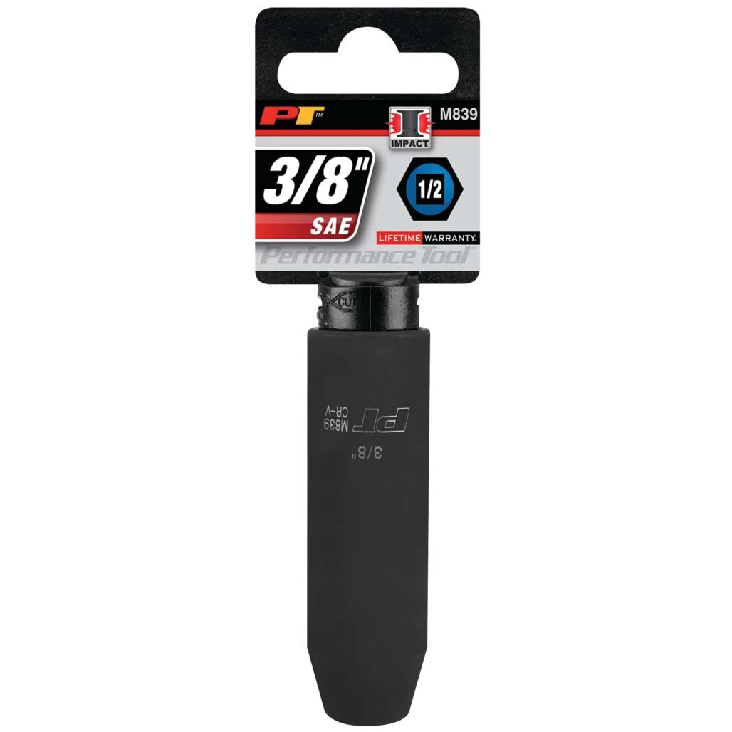 Performance Tool 1/2″ Drive 3/8" 6-Point Deep Impact Socket - Image 2