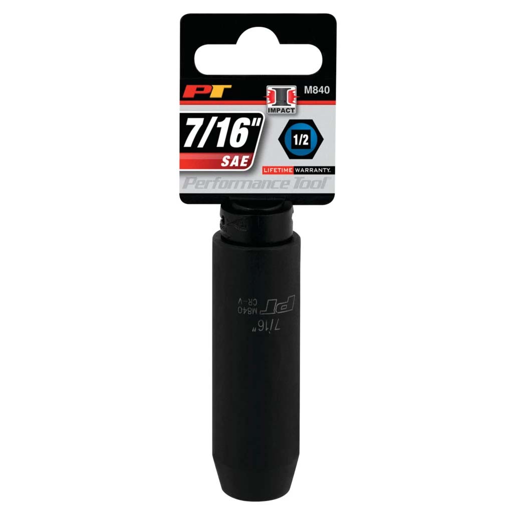 Performance Tool 1/2″ Drive 7/16" Deep Impact Socket - Image 2