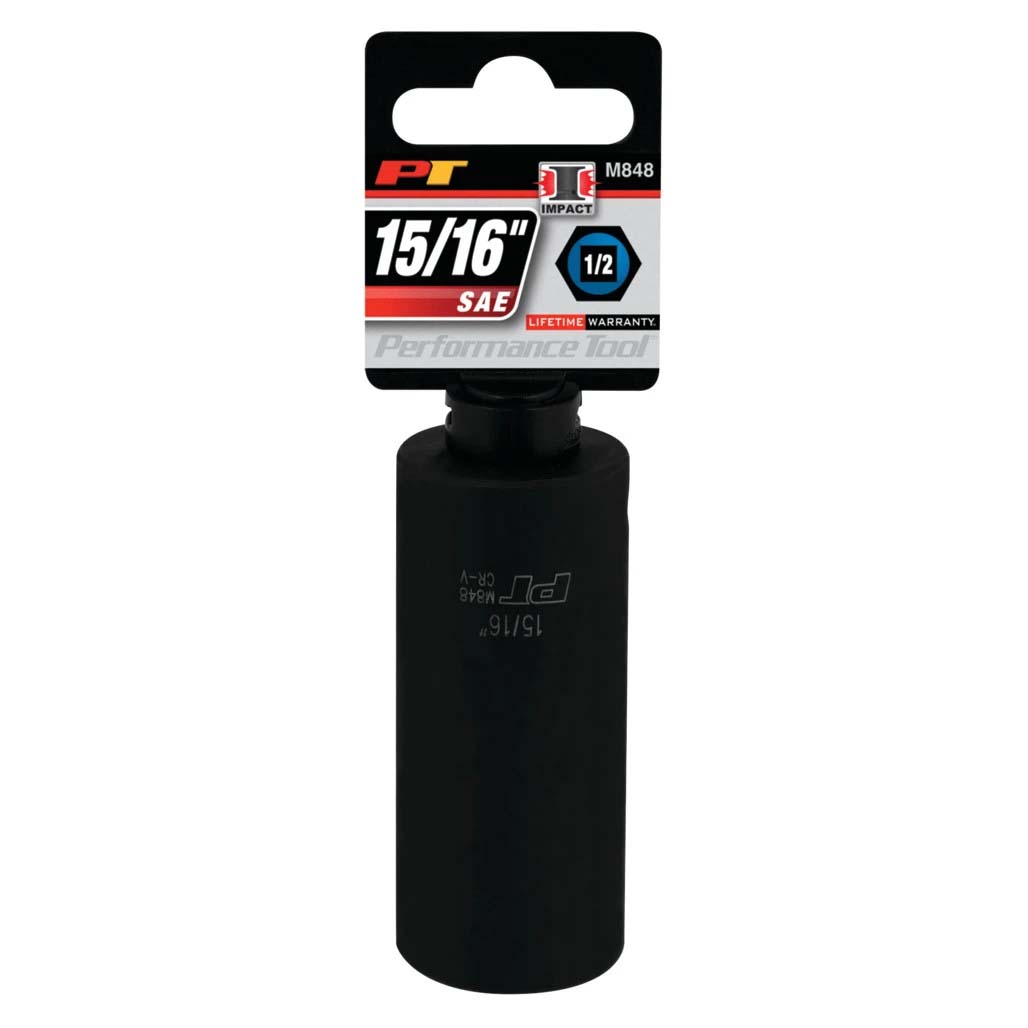 Performance Tool 1/2″ Drive 15/16" 6-Point Deep Impact Socket - Image 2