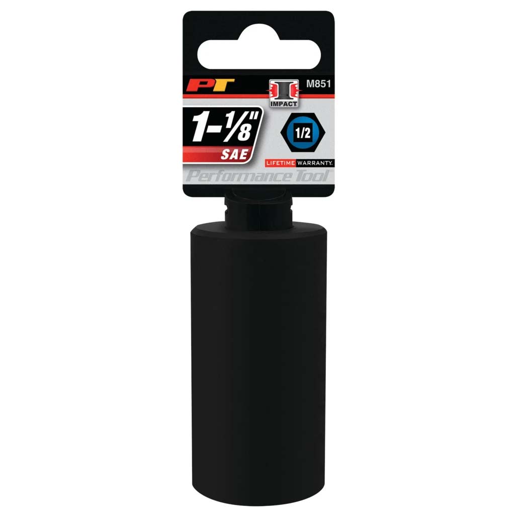 Performance Tool 1/2″ Drive 1-1/8" 6-Point Deep Impact Socket - Image 2