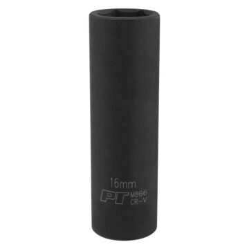 Performance Tool 1/2″ Drive 16mm 6-Point Deep Impact Socket